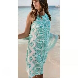 J. Jill Love‎ Linen Paisley Shift Dress XS Petite